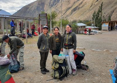 Female porters on the Inca Trail